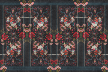 Fototapet floral negru DD128009  -  A.S. Creation [1]
