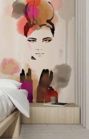 Fototapet portret femeie abstract crem bej roz DD133997 - A.S. Creation [1]