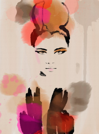 Fototapet portret femeie abstract crem bej roz DD133997 - A.S. Creation [4]