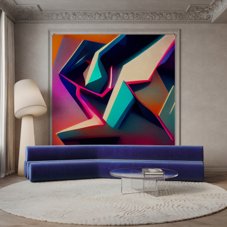 Fototapet geometric 3D roz albastru DD134075 - A.S. Creation [1]