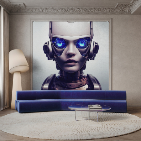 Fototapet robot 3D gri albastru DD134099 - A.S. Creation [2]