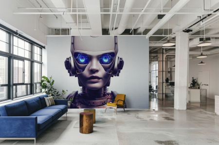 Fototapet robot 3D gri albastru DD134099 - A.S. Creation [3]