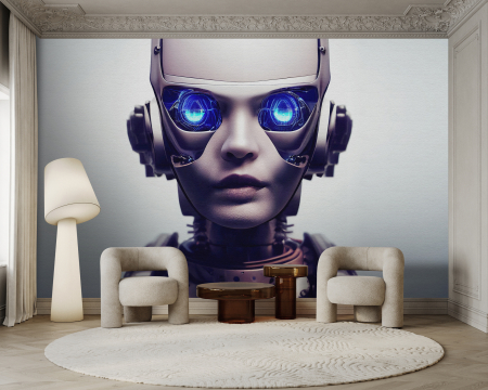 Fototapet robot 3D gri albastru DD134099 - A.S. Creation [1]