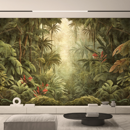 Fototapet jungla tropicala crem bej verde DD134249 - A.S. Creation [1]