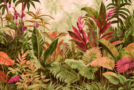 Fototapet jungla tropicala roz verde DD134261 - A.S. Creation [4]