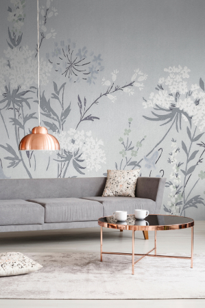 Walls by Patel 5 - Fototapet flori albastru DD134759 - A.S. Creation