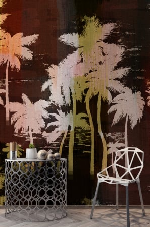 Walls by Patel 5 - Fototapet palmieri tropicali rosu DD134933 - A.S. Creation