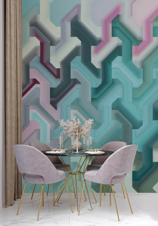 Fototapet 3D geometric turcoaz DD135095 - A.S. Creation [2]
