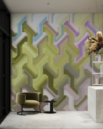 Fototapet - Fototapet 3D geometric verde DD135107 - A.S. Creation