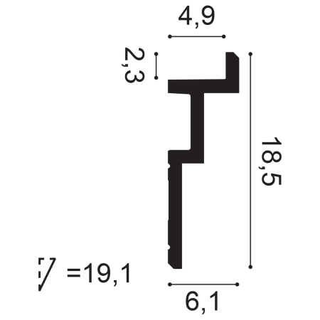 Profil iluminare indirecta ORAC C396 [1]