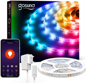 Banda LED Smart Gosund SL2-C WiFi, 5 metri, Sincronizare muzica, Alexa, Google Asistant [1]