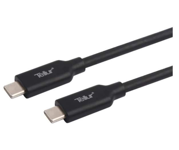 Cablu de date Tellur Type-C - Type-C USB 3.1 Gen 2 10Gbps 1m, 5A, negru [2]