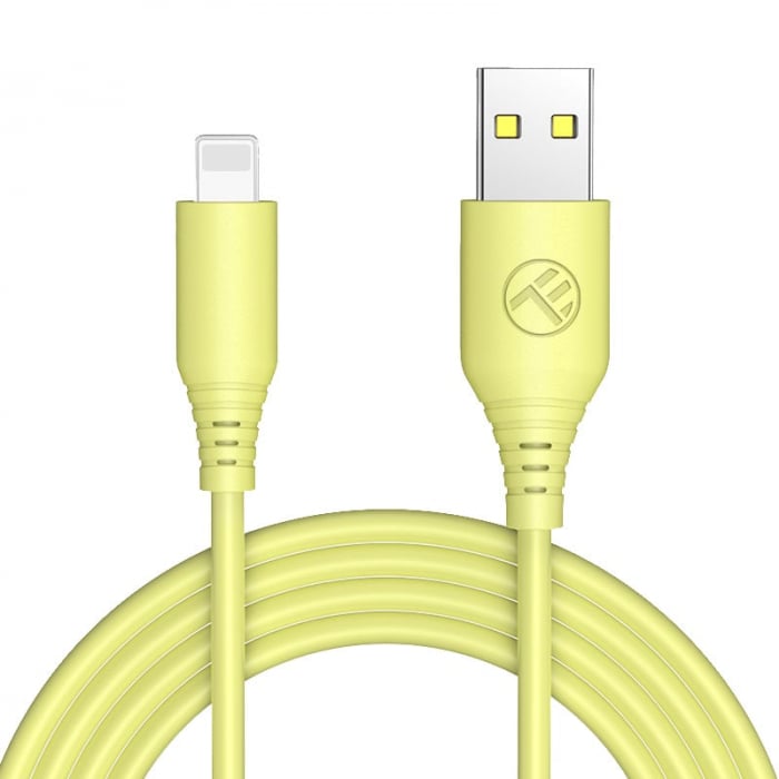Cablu silicon Tellur USB to Lightning, 3A, 1m, galben [1]