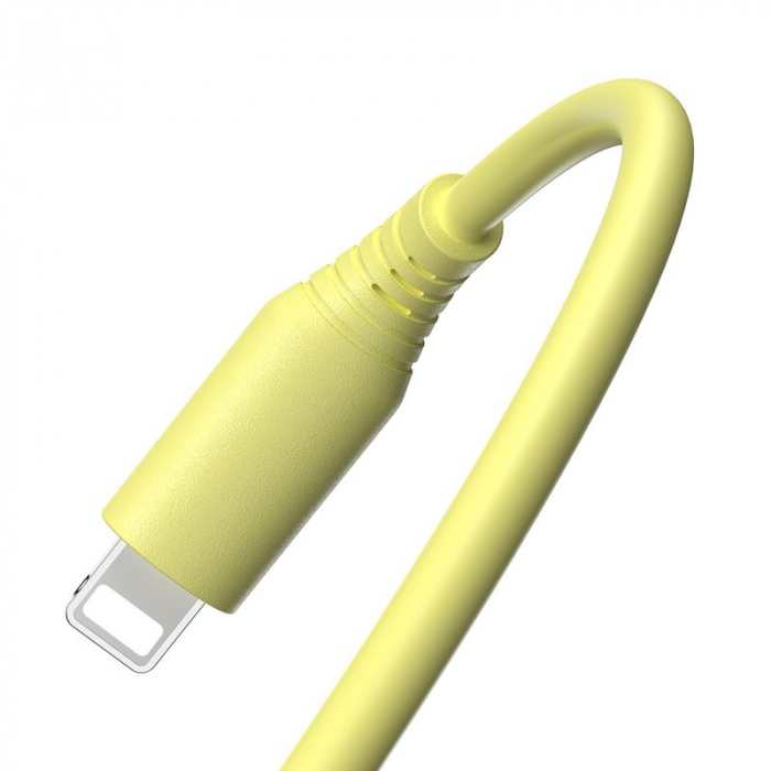 Cablu silicon Tellur USB to Lightning, 3A, 1m, galben [3]