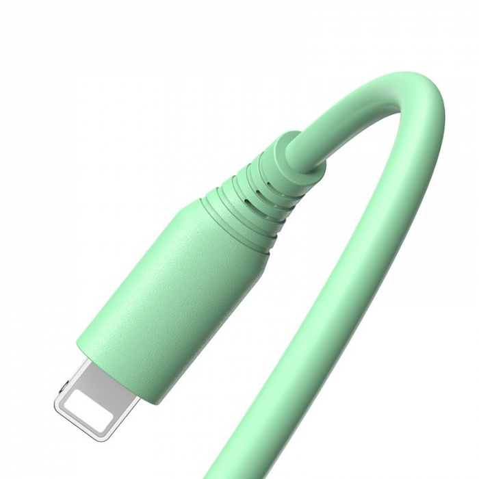 Cablu silicon Tellur USB to Lightning, 3A, 1m, verde [3]