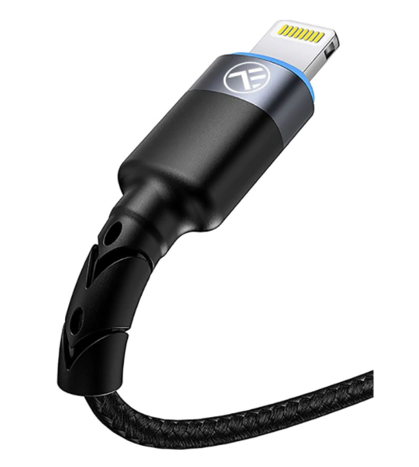 Cablu Tellur Lightning cu LED, nailon, 2m, negru [3]