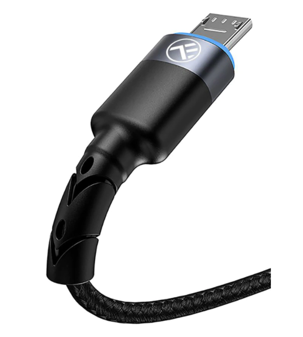 Cablu Tellur Micro USB cu LED, nailon, 2m, negru [3]