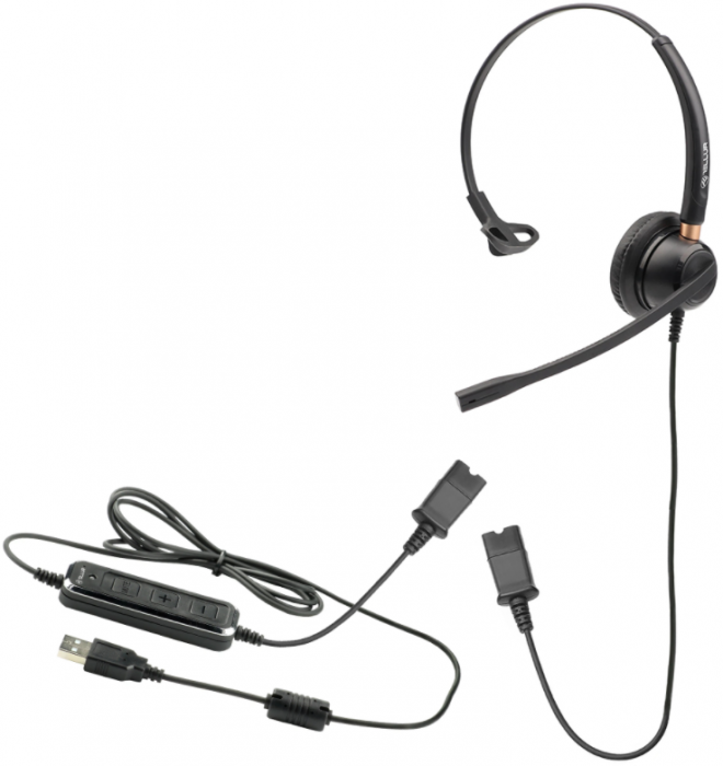 Casti cu fir call center Tellur Voice 510N, monoaural, USB, negru [4]