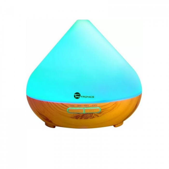 Difuzor aroma cu Ultrasunete TaoTronics TT-AD002, 300ml, 13W, LED 7 culori, oprire automata - Nuc natur [1]