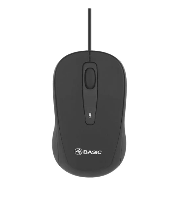 Mouse cu fir Tellur Basic, mini, negru [1]