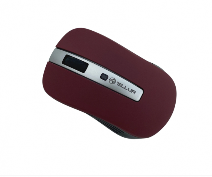 Mouse wireless Tellur Basic, LED, Rosu inchis [2]