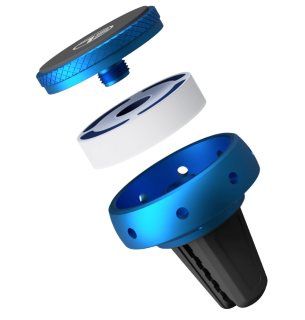 Suport magnetic de telefon pentru ventilatie FreshDot, Odorizant Ocean, albastru [2]