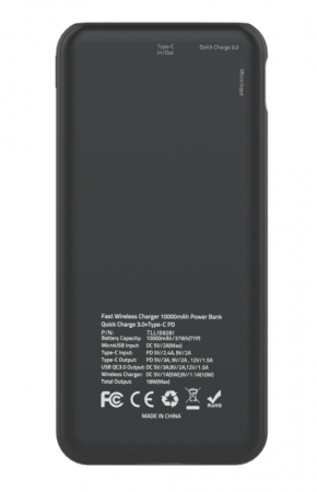 Baterie externa Tellur PDW102 10000mAh wireless, 18W, negru [3]