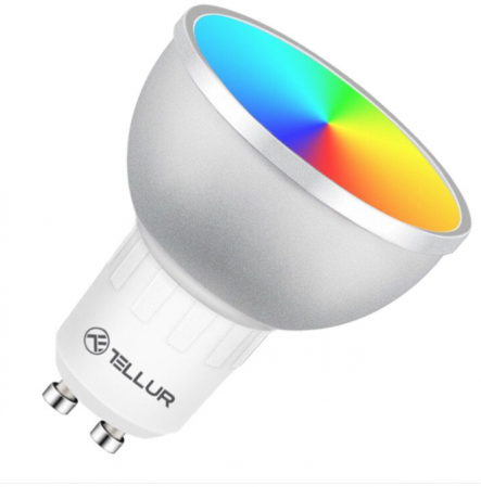 Bec WiFi LED, GU10, 5W, lumina alba/calda/RGB, reglabil [0]