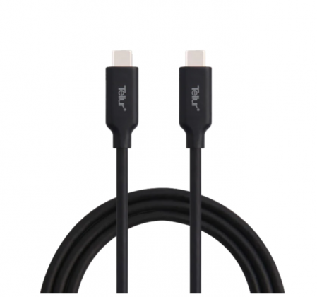 Cablu de date Tellur Type-C - Type-C USB 3.1 Gen 2 10Gbps 1m, 5A, negru [0]