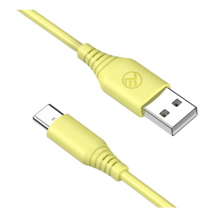 Cablu silicon Tellur USB to Type-C, 3A, 1m, galben [1]