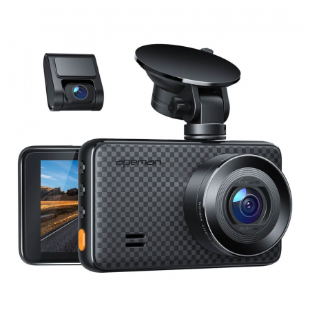 Camera auto DVR Dubla APEMAN C860, Senzor Sony IMX335,1520P Ultra HD, Bord si Spate, Unghi 170 grade, WDR, G-Sensor, Mod parcare, Filmare in bucla [0]