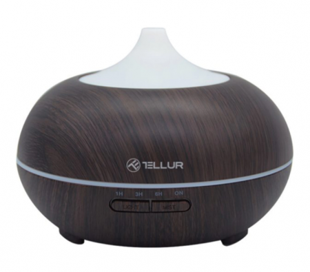 Difuzor Aromaterapie WiFi Tellur, 300ml, LED, Maro inchis [0]