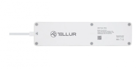 Prelungitor Wireless Tellur, 3 Prize, 4 x USB, 2200W, 10A, Cablu 1.8m [2]