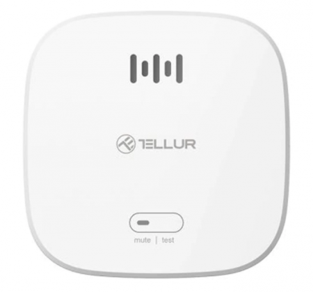 Senzor de fum WiFi Tellur, CR123A, Alb [1]