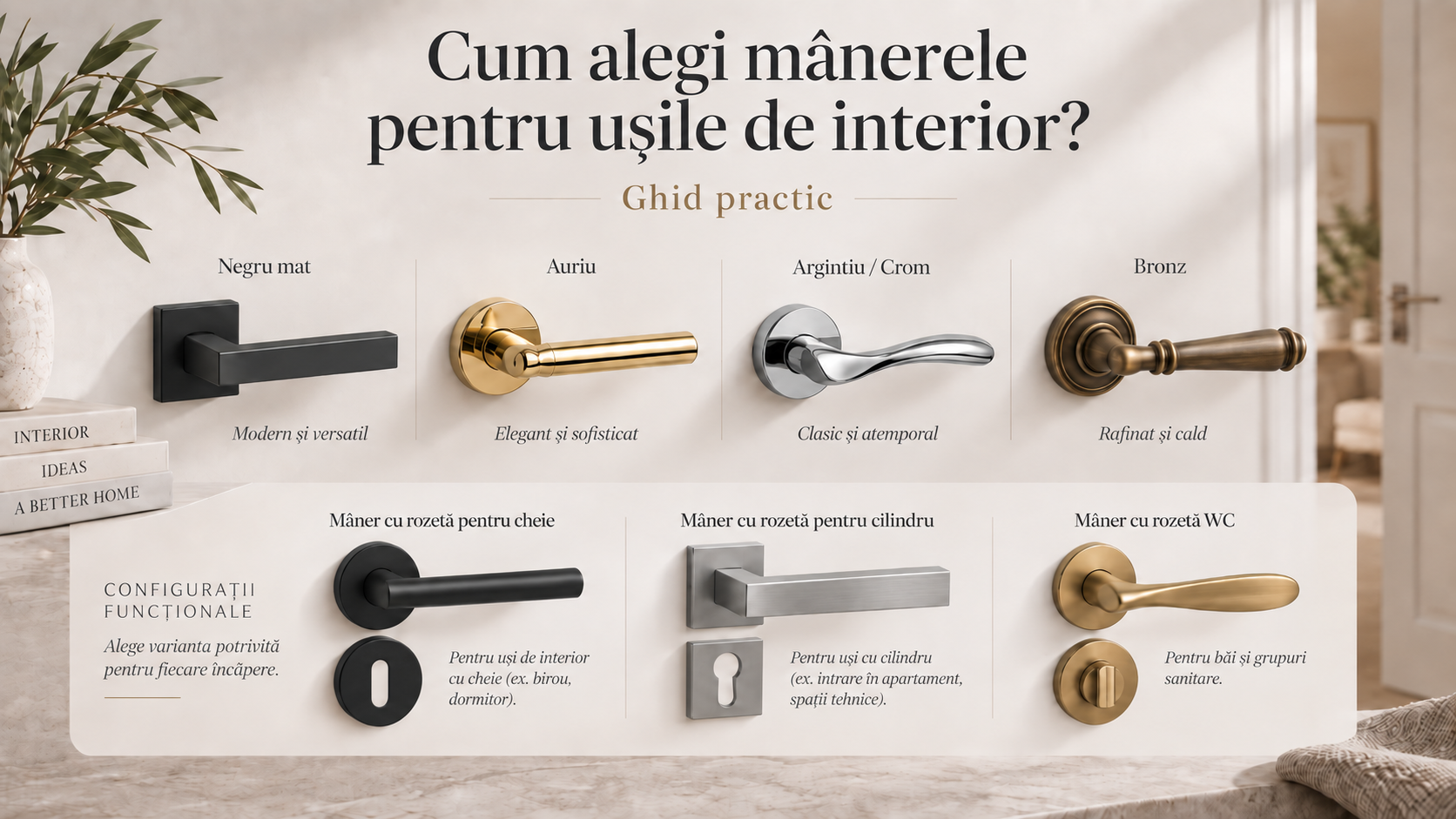 Cum alegi mânerele pentru ușile de interior? Ghid practic