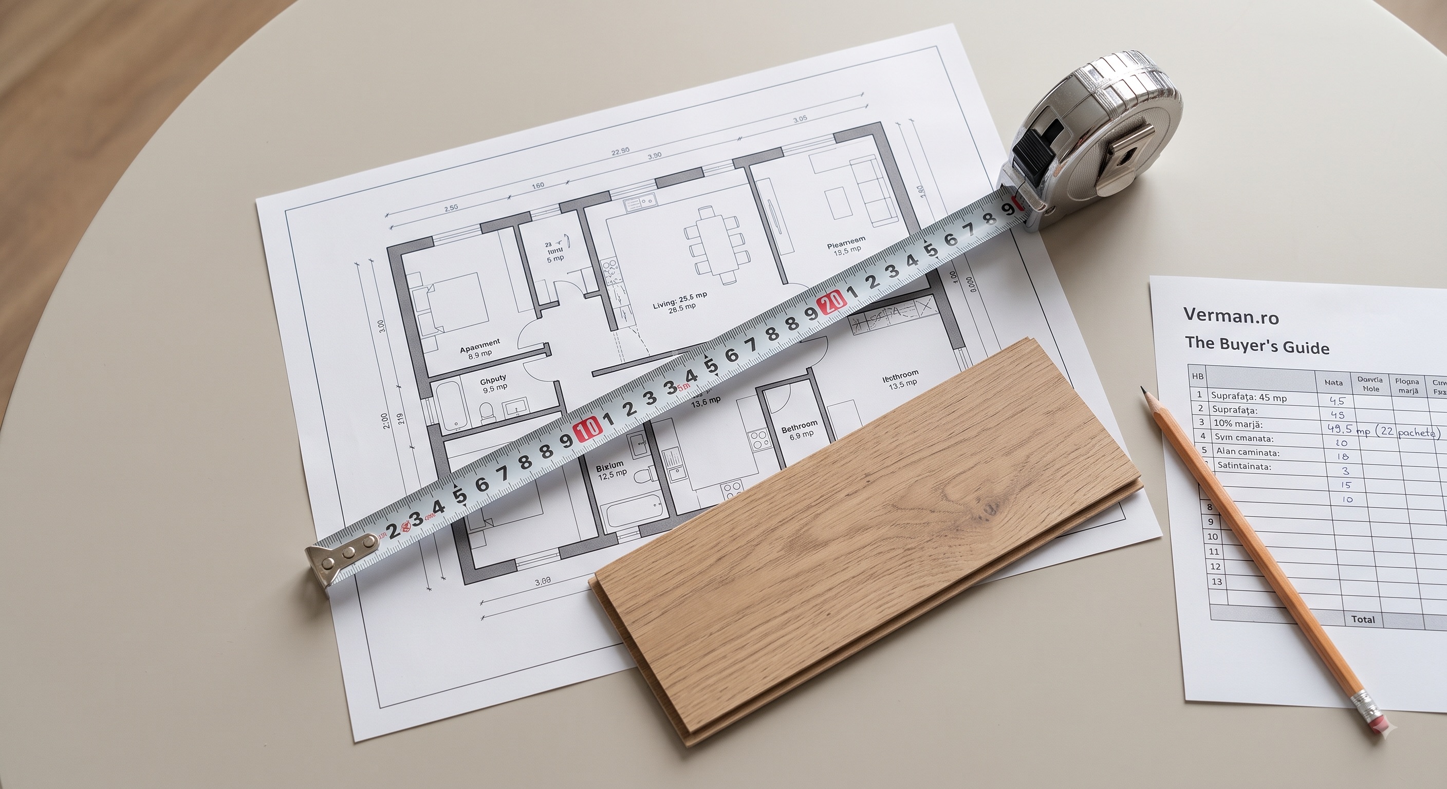 Ghidul Cumpărătorului: Cum calculezi corect necesarul de parchet laminat