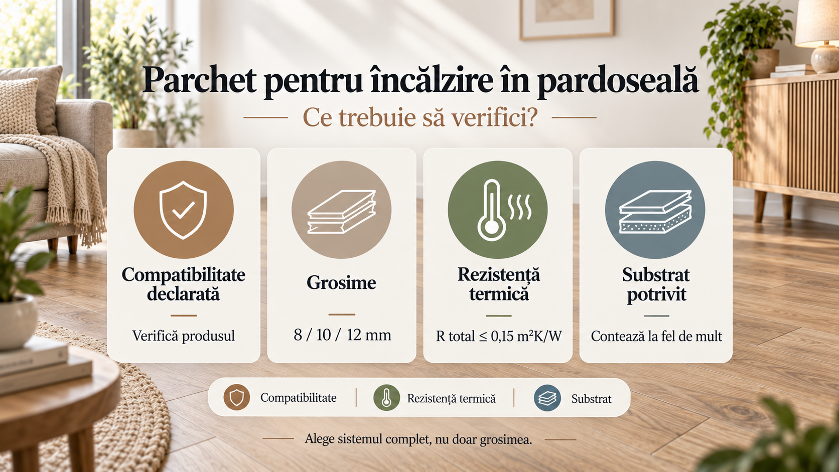 Ce parchet alegi pentru încălzirea în pardoseală? Ghid practic