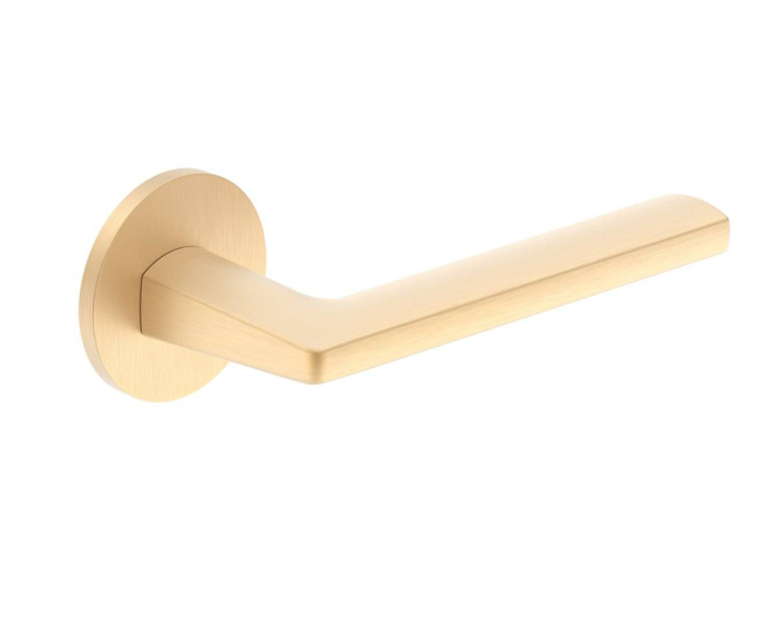 Maner usa de interior, ARTE R, auriu satin, cu rozeta buton [2]