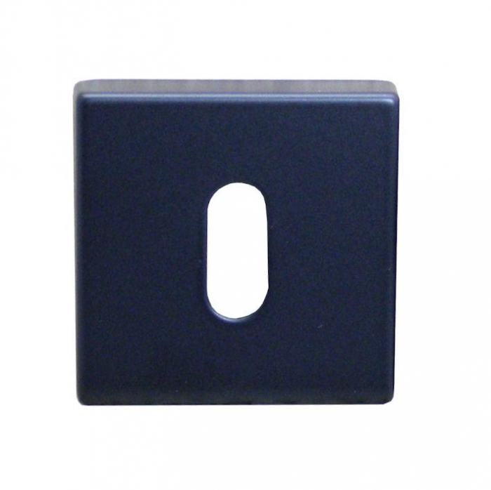 Maner usa de interior, Clio, negru mat, cu rozeta patrata [2]