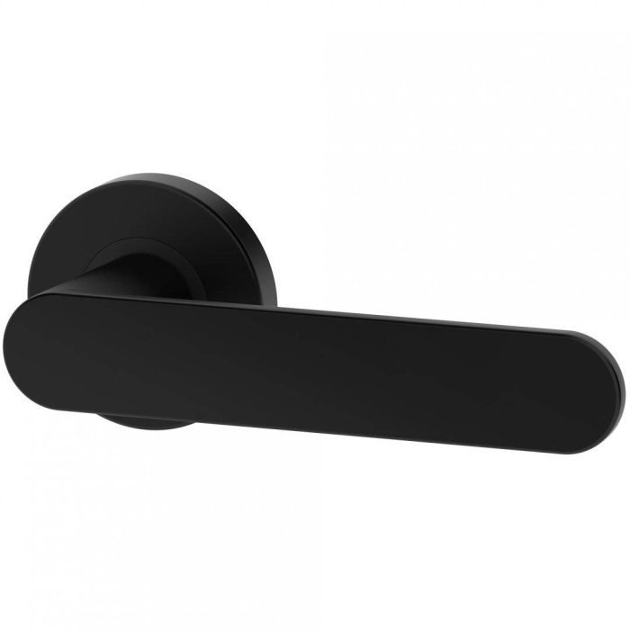 Maner usa de interior, COMFY, negru mat, cu rozeta cheie [2]