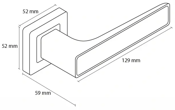 Maner usa de interior, DECO, nichel mat cu cristale albe, cu rozeta cilindru/butuc [2]