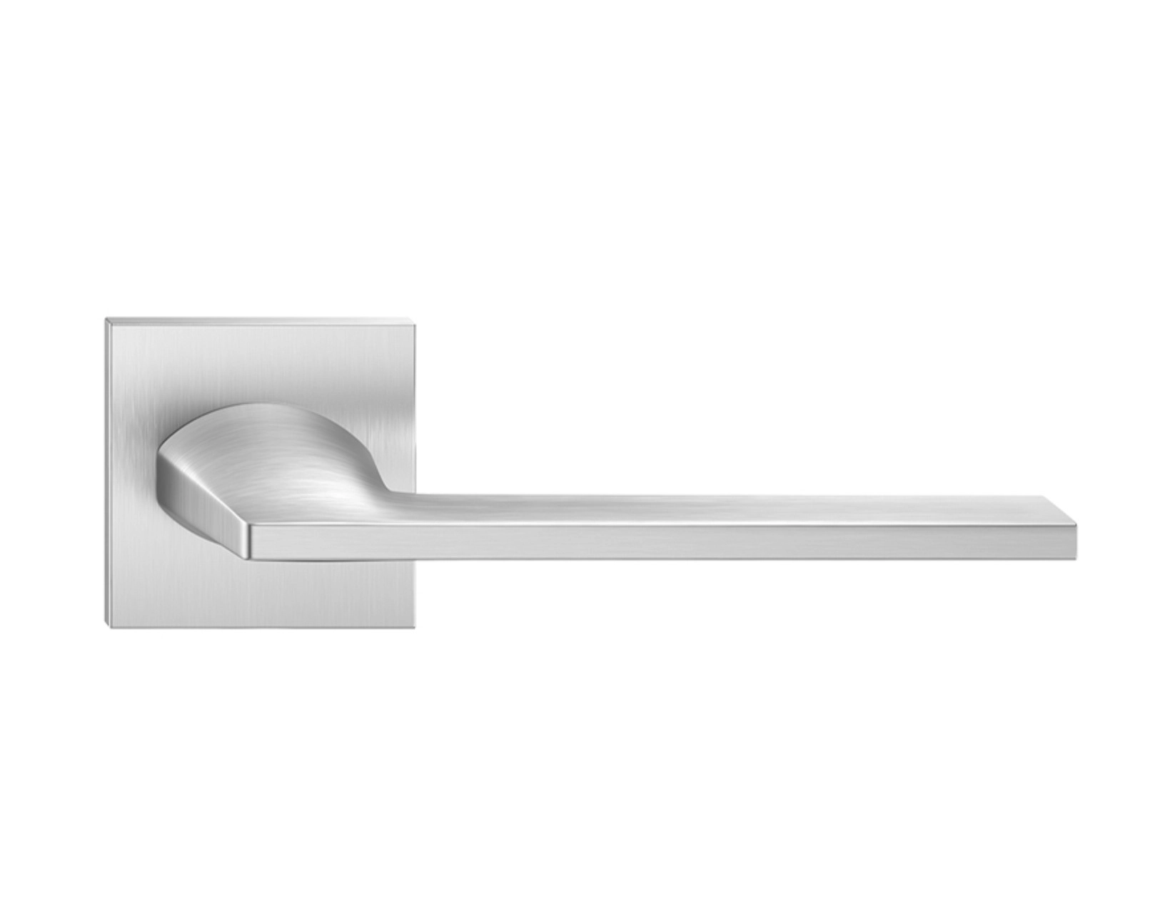 Maner usa de interior, HARMONY SLIM, crom satin, cu rozeta buton [3]