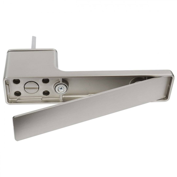 Maner usa de interior, LOCKO, cu locator, nichel mat, dreapta [3]