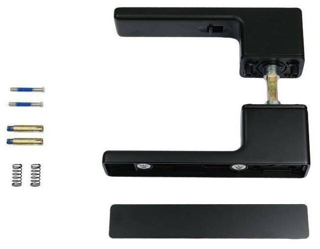 Maner usa de interior, LOCKO, cu locator, negru mat, stanga [4]