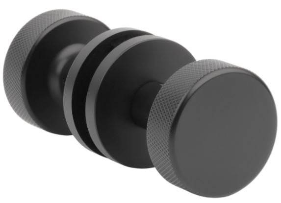 Maner usa de interior, buton, FIORO, negru mat, cu rozeta buton [2]