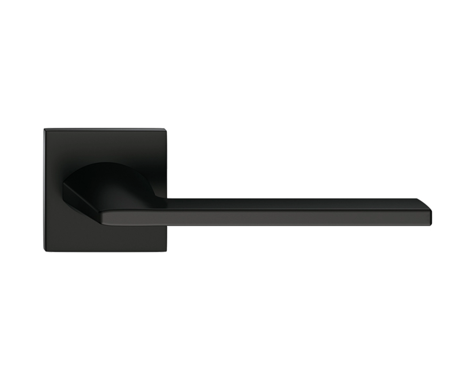 Maner usa de interior, HARMONY SLIM, negru mat, cu rozeta buton [3]