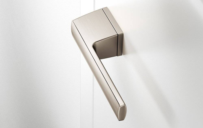 Maner usa de interior, SCALA, nichel satin, cu rozeta buton [3]