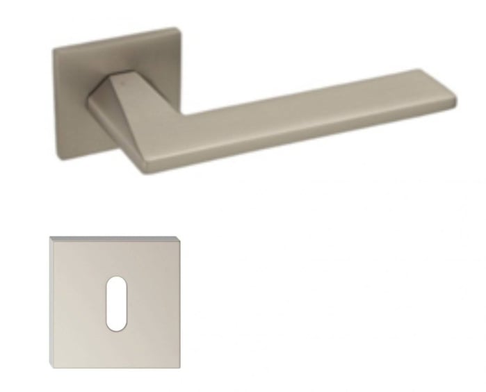 Maner usa de interior, STAR, nichel satin, cu rozeta cheie [1]