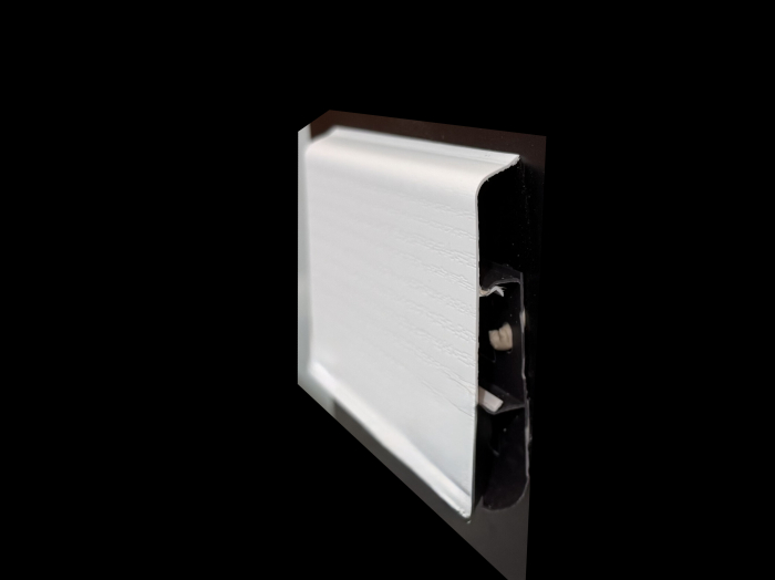 Plinta alba PVC, Elegant striat, 100x19x2200 mm [1]