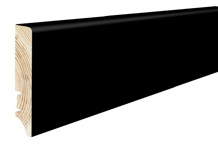 Plinta negru MDF, finisaj PVC, 80x16x2800 mm [1]